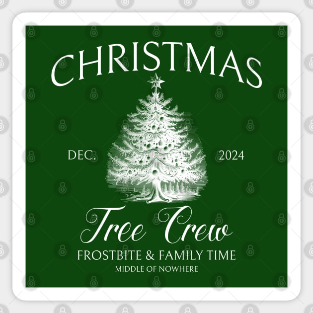Christmas Tree Crew Family Christmas Tree Cutting Xmas Sticker by Yesteeyear